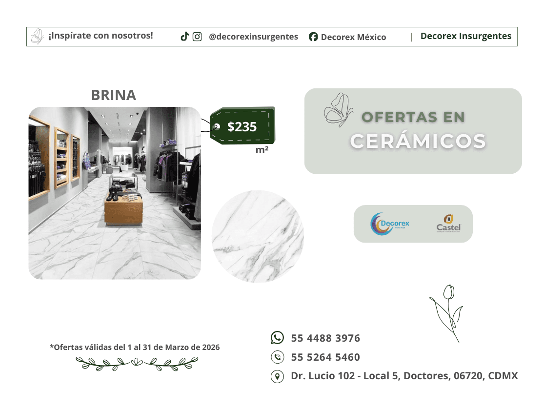 Promociones del mes Castel México en Decorex