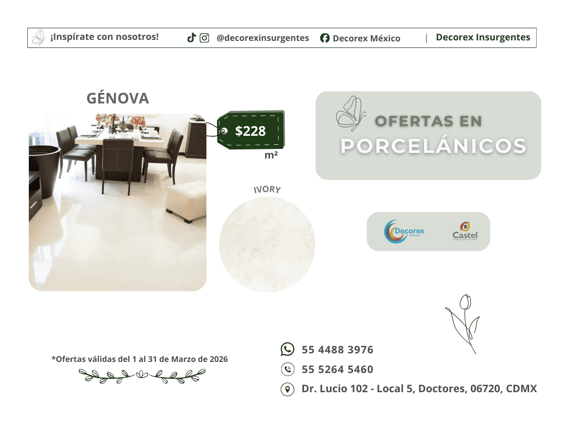 Promociones del mes Castel México en Decorex
