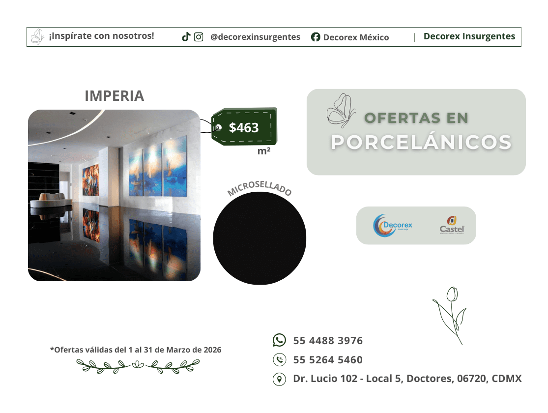 Promociones del mes Castel México en Decorex