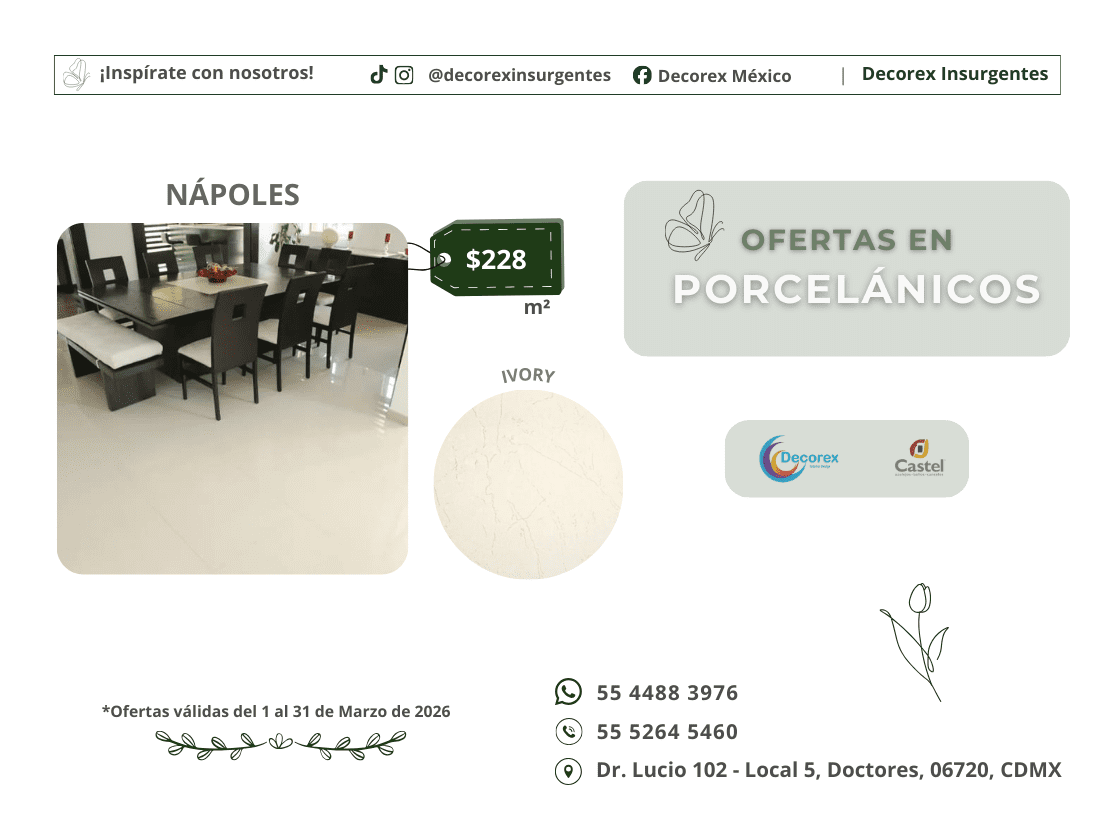 Promociones del mes Castel México en Decorex