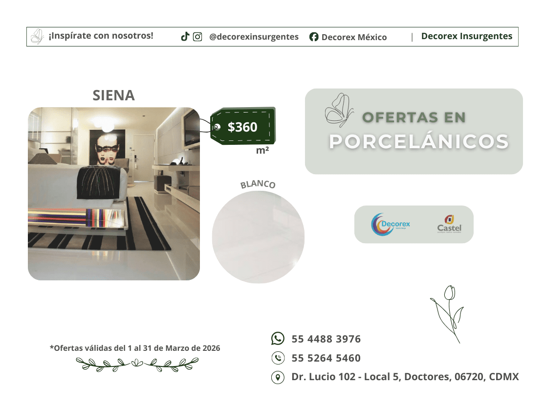 Promociones del mes Castel México en Decorex