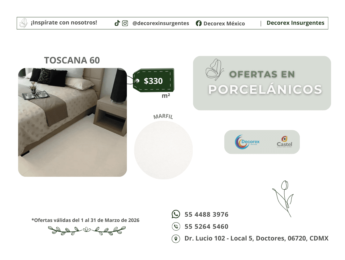 Promociones del mes Castel México en Decorex