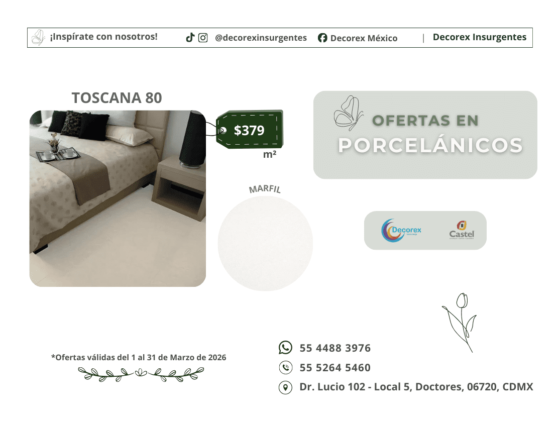 Promociones del mes Castel México en Decorex