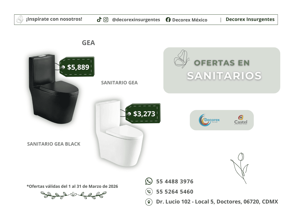 Promociones del mes Castel México en Decorex